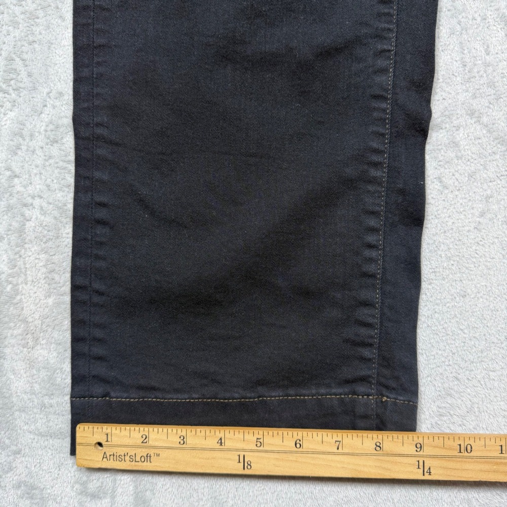 Chico's Black Cotton Wide Leg Crop Pants Pull On High Rise Size 6P S Capsule - Picture 3 of 6